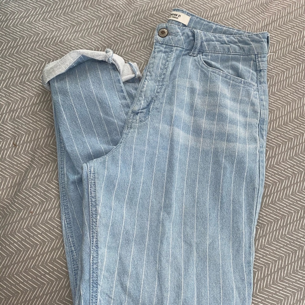 Forever 21 pinstripe Mom Jeans